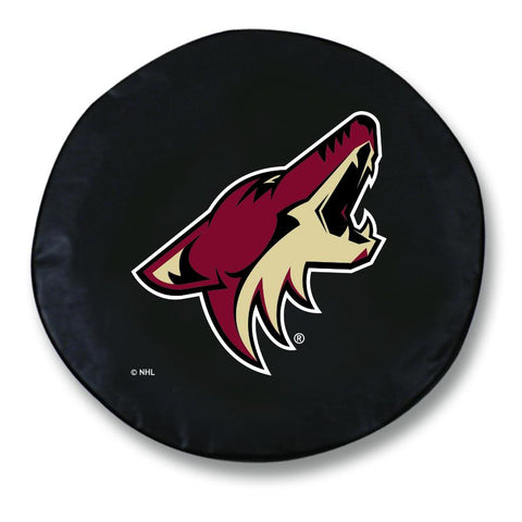 Arizona Coyotes HBS Black Vinyl Fitted Spare Car Tire Cover - Sporting Up