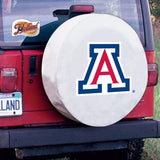 Arizona Wildcats HBS White Vinyl Fitted Spare Car Tire Cover - Sporting Up