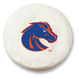 Boise State Broncos HBS White Vinyl Fitted Spare Car Tire Cover - Sporting Up