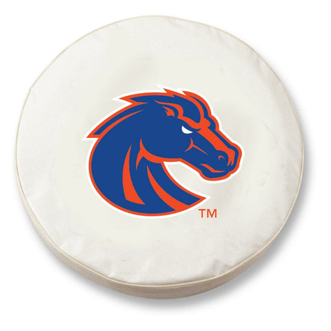 Shop Boise State Broncos HBS White Vinyl Fitted Spare Car Tire Cover - Sporting Up
