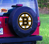 Housse de pneu de voiture de secours équipée en vinyle noir hbs des Bruins de Boston - Sporting up