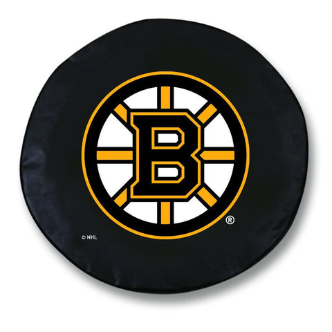 Achetez la housse de pneu de rechange équipée en vinyle noir hbs des Bruins de Boston - Sporting Up