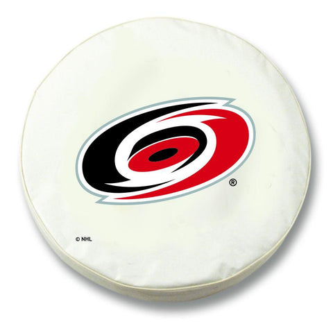Carolina Hurricanes HBS White Vinyl Fitted Spare Car Tire Cover - Sporting Up