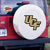 Housse de pneu de voiture de secours équipée en vinyle blanc Ucf Knights hbs - Sporting Up