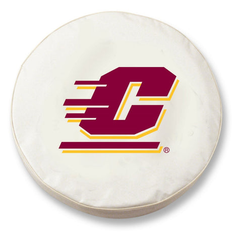 Shop Central Michigan Chippewas HBS White Vinyl Fitted Car Tire Cover - Sporting Up