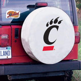 Housse de pneu de voiture de secours équipée en vinyle blanc hbs des Bearcats de Cincinnati - Sporting Up