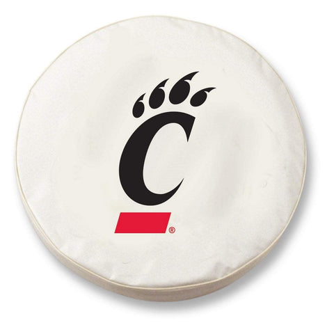 Kaufen Sie die passenden Ersatzreifenabdeckungen für den Ersatzreifen der Cincinnati Bearcats HBS aus weißem Vinyl – sportlich