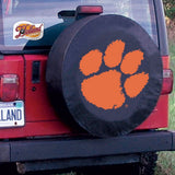 Clemson Tigers hbs cubierta de neumático de repuesto instalada en vinilo negro - sporting up