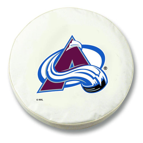 Colorado Avalanche HBS White Vinyl Fitted Spare Car Tire Cover - Sporting Up