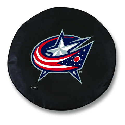 Shop Columbus Blue Jackets HBS Black Vinyl Fitted Car Tire Cover - Sporting Up