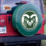 Colorado state rams hbs cubierta de neumático de repuesto instalada en vinilo verde - sporting up