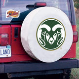 Colorado State Rams HBS White Vinyl Fitted Spare Car Tire Cover - Sporting Up