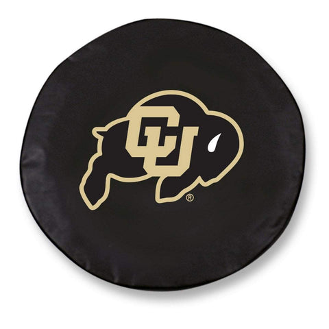 Colorado Buffaloes HBS Black Vinyl Fitted Spare Car Tire Cover - Sporting Up