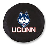 UConn Huskies HBS Black Vinyl Fitted Spare Car Tire Cover - Sporting Up