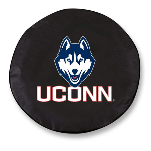 Shop UConn Huskies HBS Black Vinyl Fitted Spare Car Tire Cover - Sporting Up