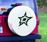 Dallas Stars HBS White Vinyl Fitted Spare Car Tire Cover - Sporting Up
