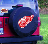 Detroit Red Wings HBS Black Vinyl Fitted Spare Car Tire Cover - Sporting Up