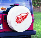 Passende Ersatzreifenabdeckung aus weißem Vinyl für Detroit Red Wings HBS – sportlich