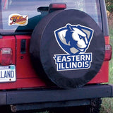 Housse de pneu de voiture équipée en vinyle noir HBs des Panthers de l'Illinois de l'Est - Sporting Up