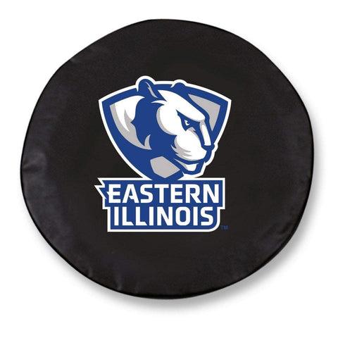 Achetez la housse de pneu de voiture équipée en vinyle noir hbs des Panthers de l'Illinois de l'Est - Sporting Up