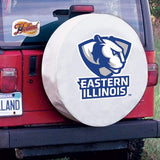 Eastern Illinois Panthers HBS White Vinyl Fitted Car Tire Cover - Sporting Up