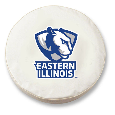 Housse de pneu de voiture équipée en vinyle blanc HBs des Panthers de l'Illinois de l'Est - Sporting Up