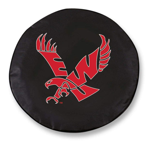 Shop Eastern Washington Eagles HBS Black Vinyl Fitted Car Tire Cover - Sporting Up