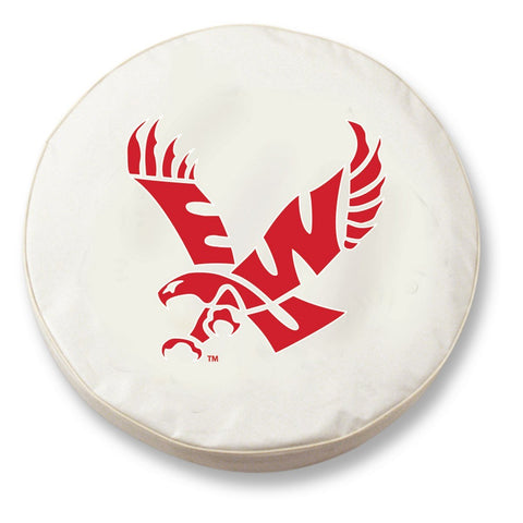 Shop Eastern Washington Eagles HBS White Vinyl Fitted Car Tire Cover - Sporting Up