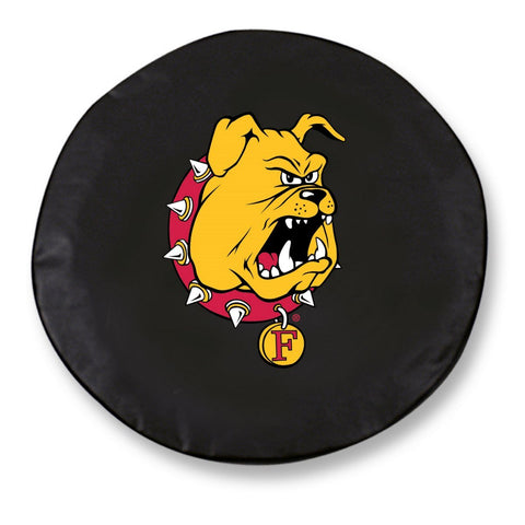 Ferris State Bulldogs HBS Black Vinyl Fitted Car Tire Cover - Sporting Up