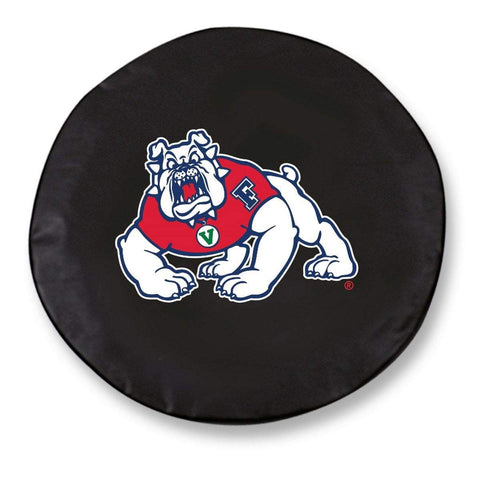Fresno State Bulldogs HBS Black Vinyl Fitted Car Tire Cover - Sporting Up