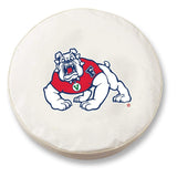 Fresno State Bulldogs HBS Autoreifenabdeckung aus weißem Vinyl – sportlich