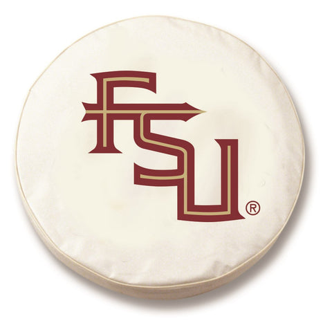 Shop Florida State Seminoles HBS "FSU" White Fitted Car Tire Cover - Sporting Up
