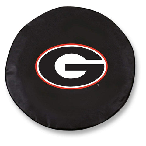 Georgia bulldogs hbs "g" svart vinylmonterat reservdäcksskydd för bil - sportigt