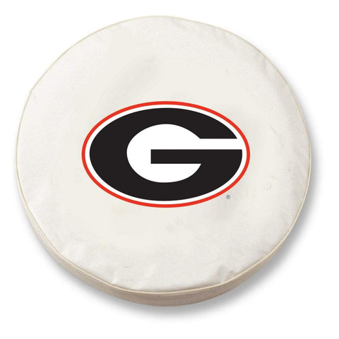 Georgia bulldogs hbs "g" vit vinylmonterad reservdäcksskydd för bil - sportigt