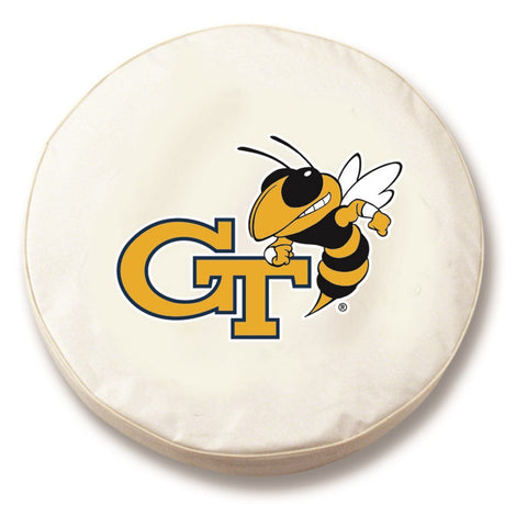Shop Georgia Tech Yellow Jackets HBS White Fitted Car Tire Cover - Sporting Up