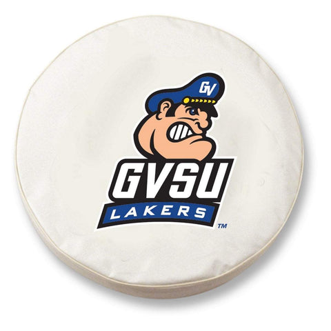 Grand Valley State Lakers HBS White Vinyl Fitted Car Tire Cover - Sporting Up
