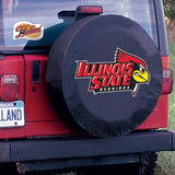 Housse de pneu de voiture équipée en vinyle noir hbs des Redbirds de l'État de l'Illinois - Faire du sport