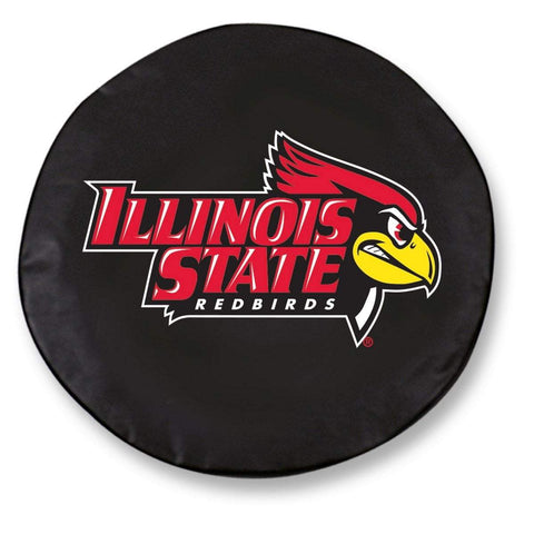 Achetez la housse de pneu de voiture équipée en vinyle noir hbs des Redbirds de l'État de l'Illinois - Sporting Up