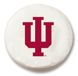 Indiana Hoosiers HBS White Vinyl Fitted Spare Car Tire Cover - Sporting Up