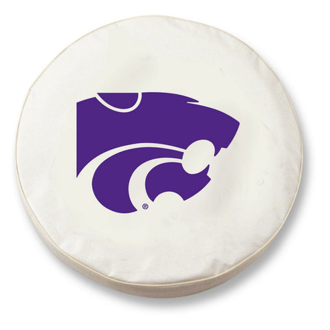 Shop Kansas State Wildcats HBS White Vinyl Fitted Car Tire Cover - Sporting Up
