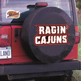 Housse de pneu de voiture équipée noire Louisiana-lafayette Ragin Cajuns hbs - Sporting Up