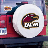 Housse de pneu de voiture de secours équipée en vinyle blanc Ulm Warhawks hbs - Sporting Up