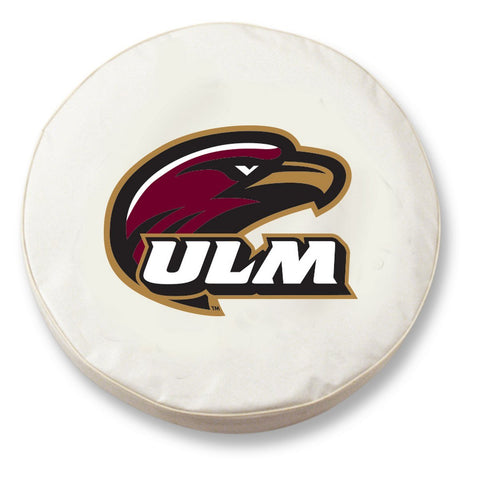 ULM Warhawks HBS White Vinyl Fitted Spare Car Tire Cover - Sporting Up