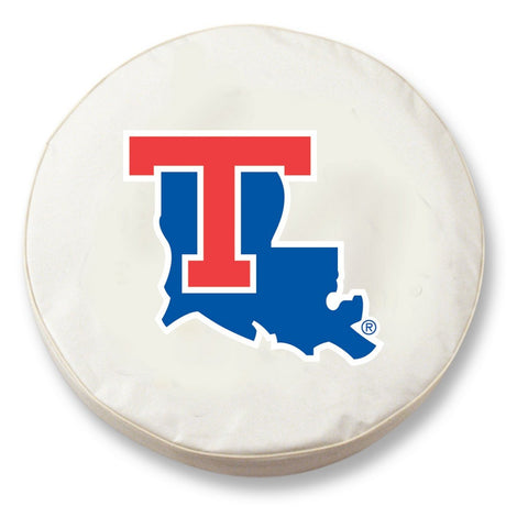 Louisiana Tech Bulldogs HBS White Vinyl Fitted Car Tire Cover - Sporting Up