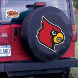 Louisville Cardinals HBS Black Vinyl Fitted Spare Car Tire Cover - Sporting Up