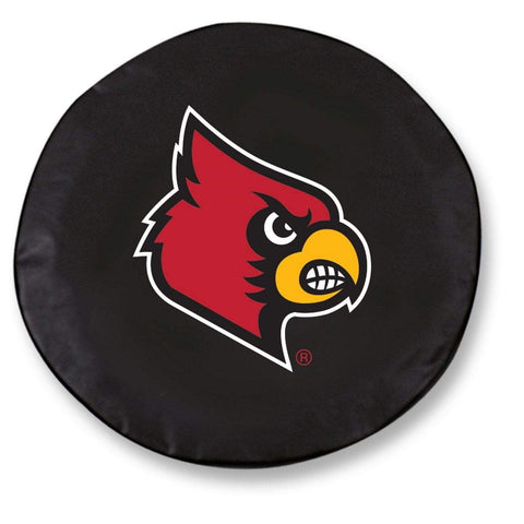 Louisville Cardinals hbs cubierta de neumático de repuesto instalada en vinilo negro - sporting up