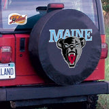 Housse de pneu de voiture de secours équipée en vinyle noir Maine Black Bears HBS - Sporting Up
