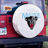 Maine black bears hbs cubierta de neumático de coche de repuesto equipada con vinilo blanco - sporting up