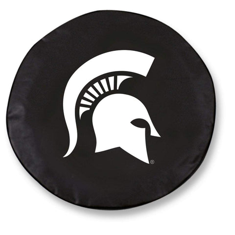 Shop Michigan State Spartans HBS Housse de pneu de voiture équipée en vinyle noir – Sporting Up
