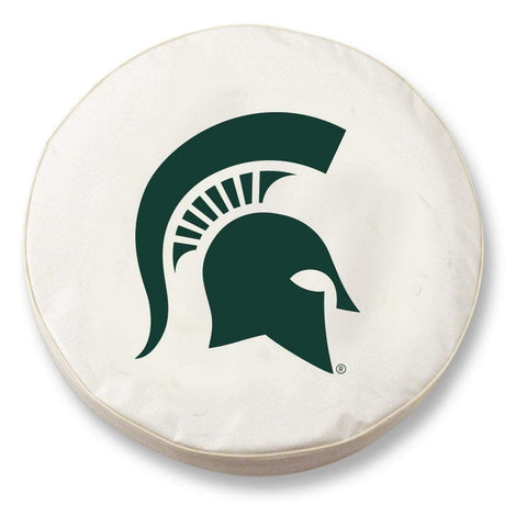 Michigan State Spartans HBS Autoreifenabdeckung aus weißem Vinyl – sportlich